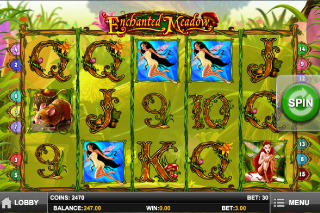 Capture d'écran de la machine à sous Enchanted Meadow Mobile