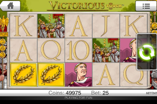 Capture d'écran de la Machine à Sous Victorious Mobile