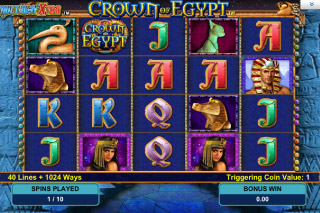 Capture d'écran des Tours Gratuits de la Machine à Sous Mobile Crown of Egypt