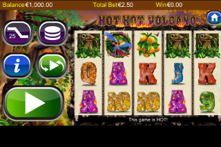 Capture d'écran de la machine à sous mobile Hot Hot Volcano