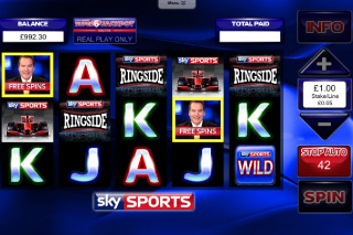 Capture d'écran de la Machine à sous Sky Sports Mobile