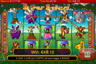 Victoire de la Machine à Sous Mobile Super Safari