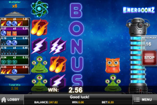 Bonus de Machine à Sous Mobile Energoonz