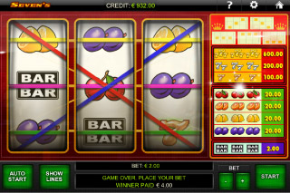 Lignes de Paiement de la Machine à Sous Mobile Seven