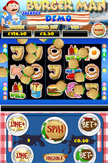 Capture d'écran de la Machine à Sous Mobile Burger Man