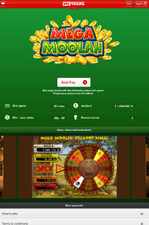 Page de Machine à Sous Mobile Sky Vegas