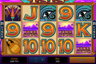 Les Tours Gratuits de la Machine à Sous Isis Mobile Gagnent