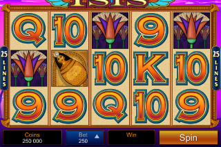 Capture d'écran de la Machine à Sous Isis Mobile