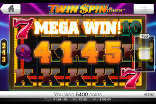 Machine à Sous Mobile Twin Spin Touch Mega Win