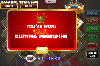 Victoire à la Machine à Sous Mobile Midas Millions