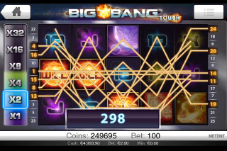 Lignes Gagnantes de la Machine à Sous Mobile Big Bang Touch