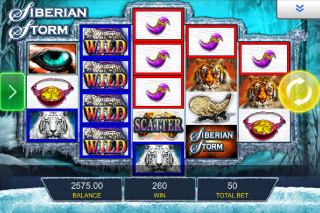 Capture d'écran de la machine à sous Mobile Siberian Storm