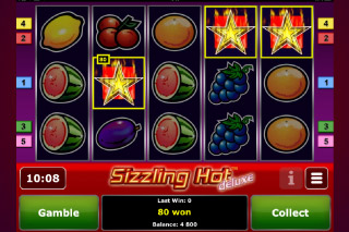 Capture d'écran de la Machine à Sous Mobile Sizzling Hot Deluxe