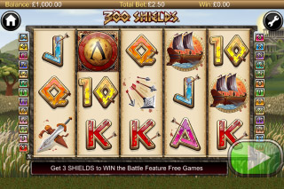 Capture d'écran de la Machine à Sous Mobile 300 Shields