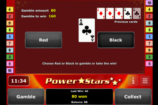 Fonction de Pari de Machine à Sous Mobile Power Stars