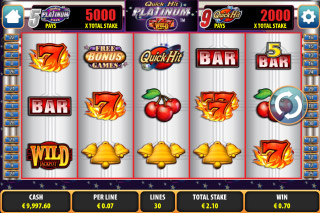 Capture d'écran de la Machine à Sous Mobile Quick Hit Platinum