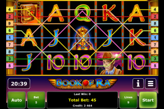 Capture d'écran de la Machine à sous Mobile Book of Ra