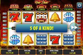 Hot Shot Slot 5 d'une sorte de victoire