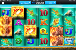 Capture d'écran de la Machine à Sous Raging Rhino Mobile