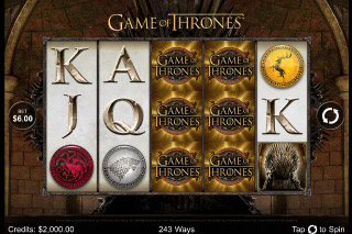 Capture d'écran de la Machine à Sous Mobile Game of Thrones