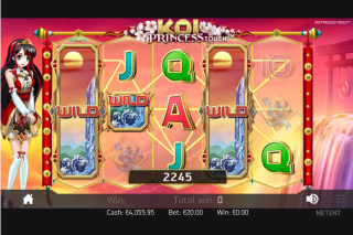 Koi Princess Mobile Slot Rouleaux Sauvages