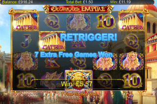 Machine à Sous Mobile Glorious Empire Free Spins Retrigger