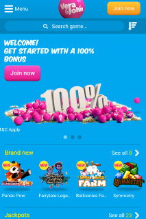 Page d'Accueil des Bonus du Casino Vera John