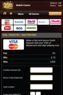 Méthodes de Dépôt de Casino Mobile VideoSlots