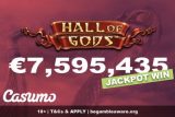 7 595 435 €Gain Du Jackpot Du Casino Finlandais Casumo-Hall Of Gods