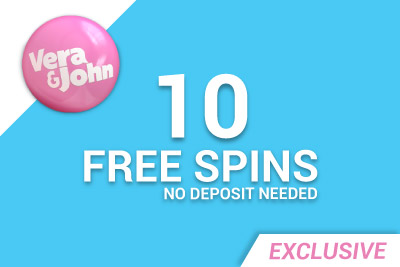 10 Tours Gratuits exclusifs sur Vera&John Casino-Bonus Sans Dépôt